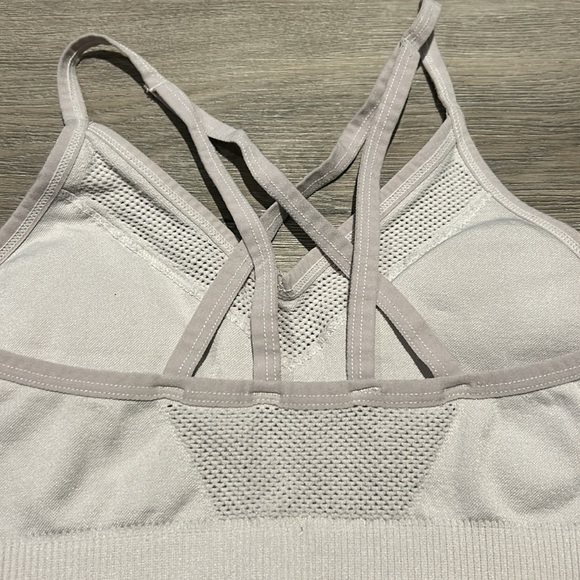 Ryka Light Support Sports Bra - White with Grey Straps - Picture 5 of 5